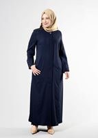 Hijab clothing NAVY BLUE T 1534 New Nice Tesettür Pardesü-Alv Fashion
