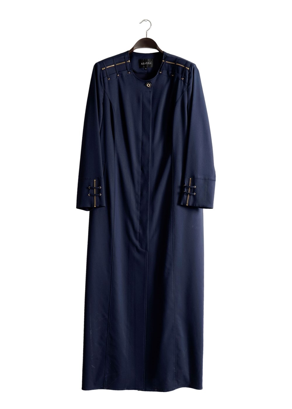 Hijab clothing NAVY BLUE T 1534 New Nice Tesettür Pardesü-Alv Fashion