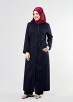 Tesettür giyim LACİVERT T 1535 İnessa Tesettür Pardesü-Alv Fashion