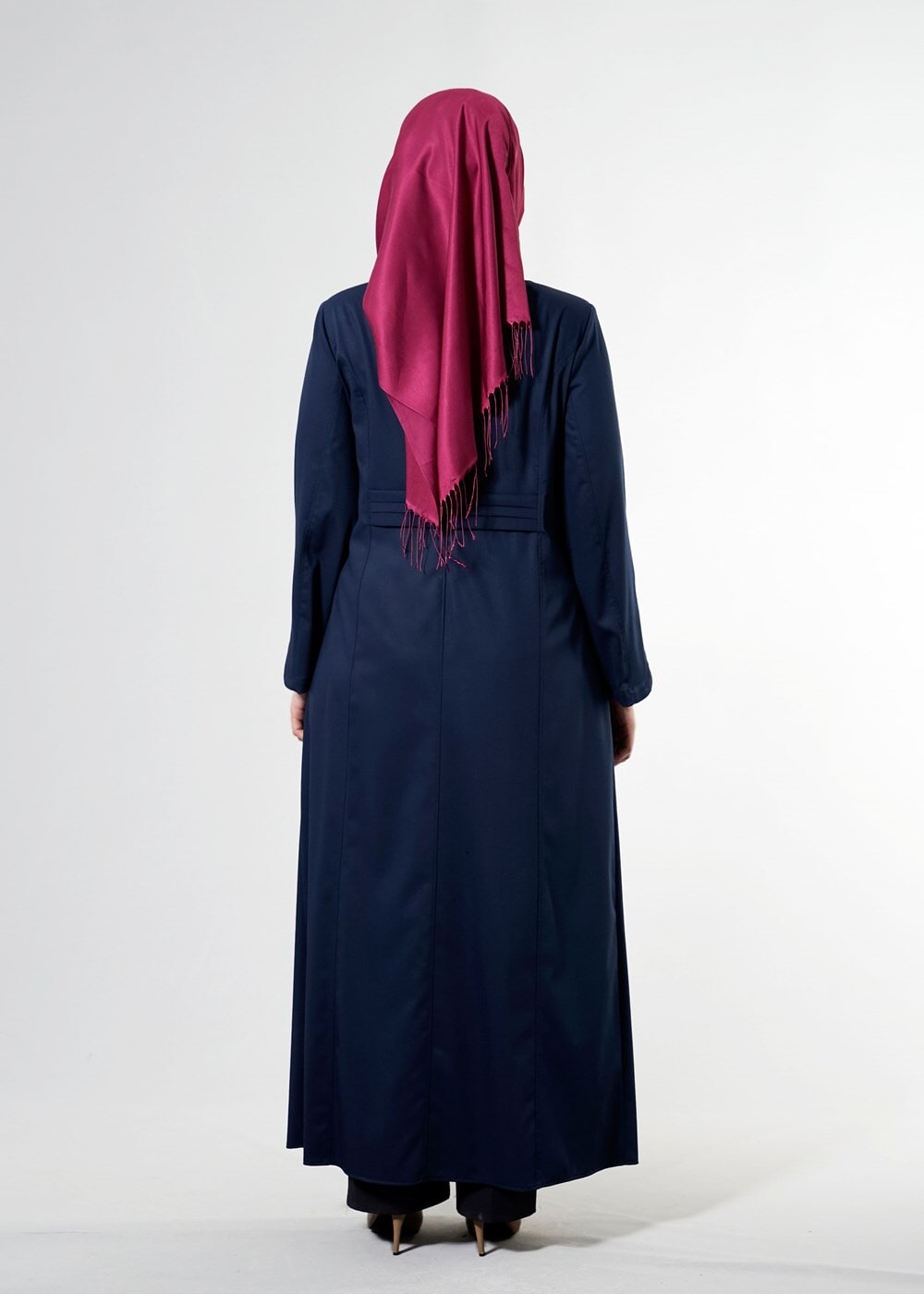 Tesettür giyim LACİVERT T 1535 İnessa Tesettür Pardesü-Alv Fashion