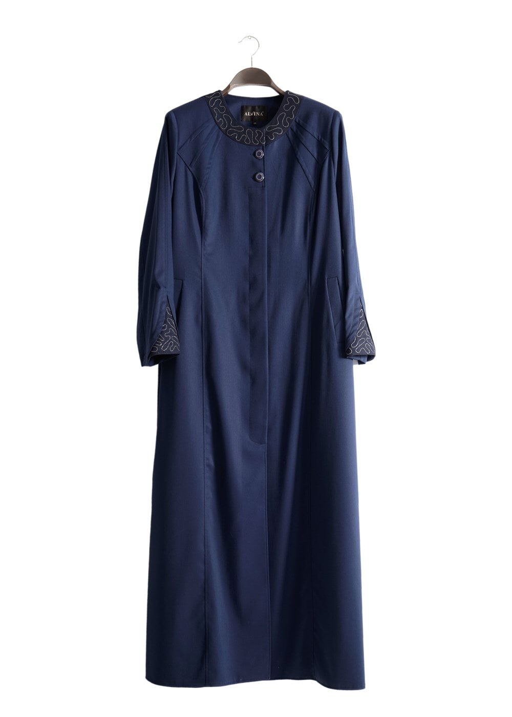 Tesettür giyim LACİVERT T 1535 İnessa Tesettür Pardesü-Alv Fashion