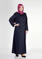 Tesettür giyim LACİVERT T 1558 Dulce Tesettür Pardesü-Alv Fashion