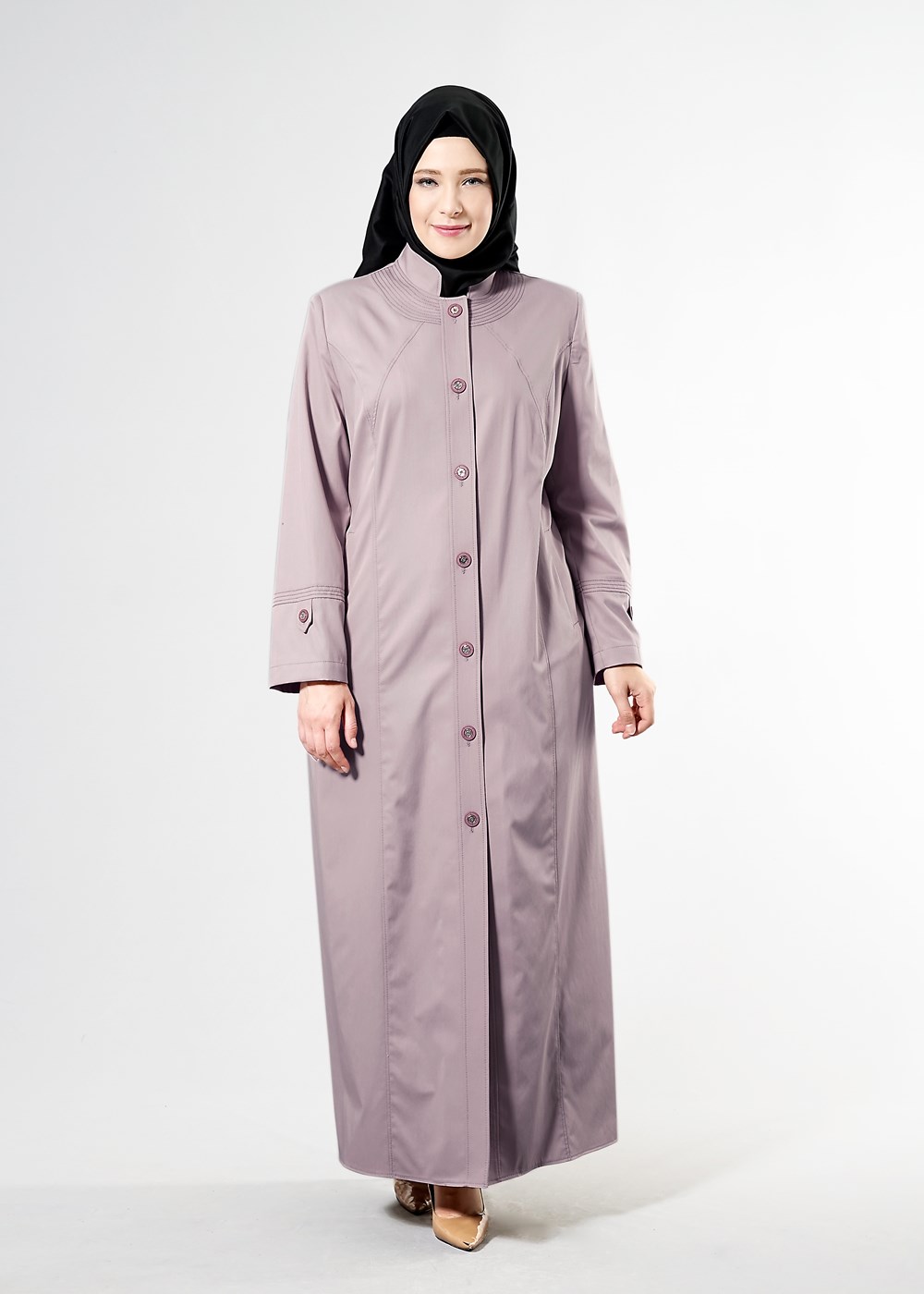 Hijab clothing POWDER T 1558 Dulce Tesettür Pardesü-Alv Fashion