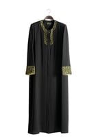 Hijab clothing BLACK T 1581 Sufle Tesetür Pardesü-Alv Fashion