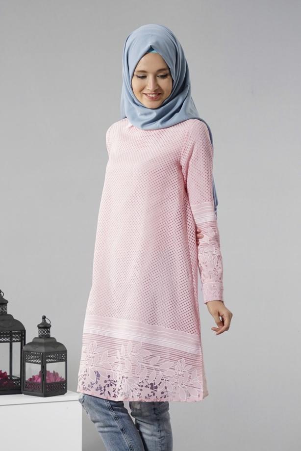 Vêtements hijab  T 6146 Porto File Tunik - TRENDTESETTÜR
