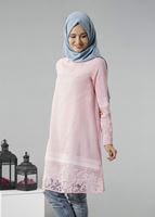 Vêtements hijab POUDRE T 6146 Porto File Tunik