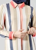 Vêtements hijab KAKI T 6150 Porto Gökkuşağı Tunik