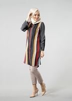 Vêtements hijab KAKI T 1099 PüsQül Gökkuşağı Tunik