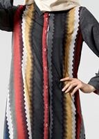 Vêtements hijab KAKI T 1099 PüsQül Gökkuşağı Tunik