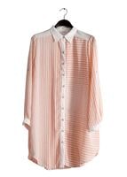 Hijab clothing POWDER T 3590 S-VUP Çizgili Erkek Yaka Tunik