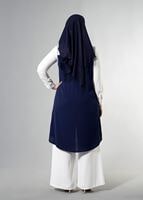 Hijab clothing NAVY BLUE T 3745 S_VUP Erkek Yaka Yarımkol Yelek