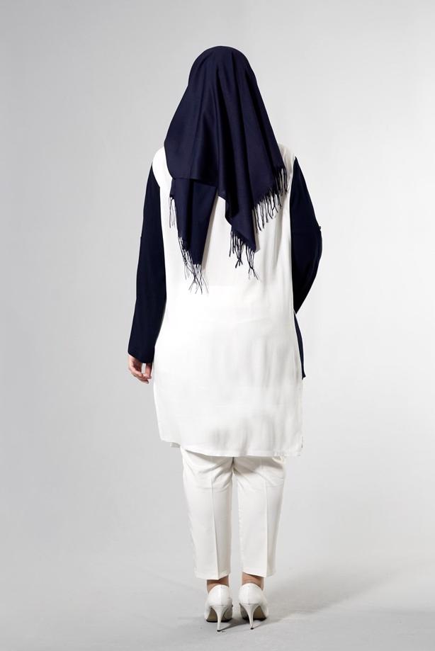 Vêtements hijab  T 3801 S-VUP Desenli Renkli Tunik - TRENDTESETTÜR