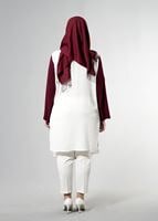 Hijab clothing PURPLE T 3801 S-VUP Desenli Renkli Tunik