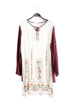 Hijab clothing PURPLE T 3801 S-VUP Desenli Renkli Tunik