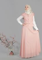 Tesettür giyim PUDRA T 3083E Mini Burble 3Lü Etk.Tkm-Alv Fashion