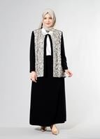 Hijab clothing BLACK T 3101E Brode 3lü Etk. Tesettür Tkm-Alv Fashion