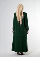 Hijab clothing GREEN T 3101E Brode 3lü Etk. Tesettür Tkm-Alv Fashion