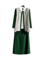 Hijab clothing GREEN T 3101E Brode 3lü Etk. Tesettür Tkm-Alv Fashion