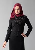 Tesettür giyim SİYAH T 3131E Mini Burble Tesettür Etk.Tkm-Alv Fashion