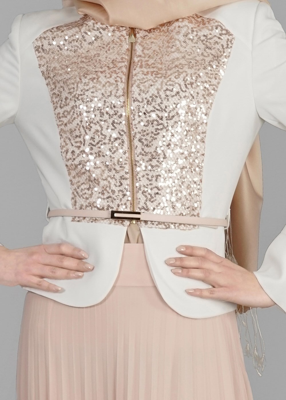 Tesettür giyim PUDRA T 3152E New Multi Şifon 2Li Tesettür Etk.Tkm-Alv Fashion