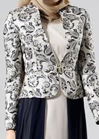 Tesettür giyim LACİVERT T 3095 Jakar 2&prime;li Elb.Tkm.-Alv Fashion