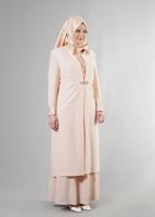 Vêtements hijab POUDRE COSTUME DETAIL GUIPURE 3096