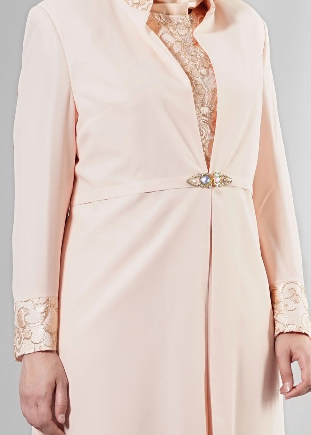 Vêtements hijab POUDRE COSTUME DETAIL GUIPURE 3096