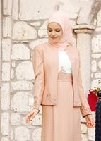 Tesettür giyim PUDRA T 3121 Jakar 2Li Tesettür Elb.Tkm-Alv Fashion