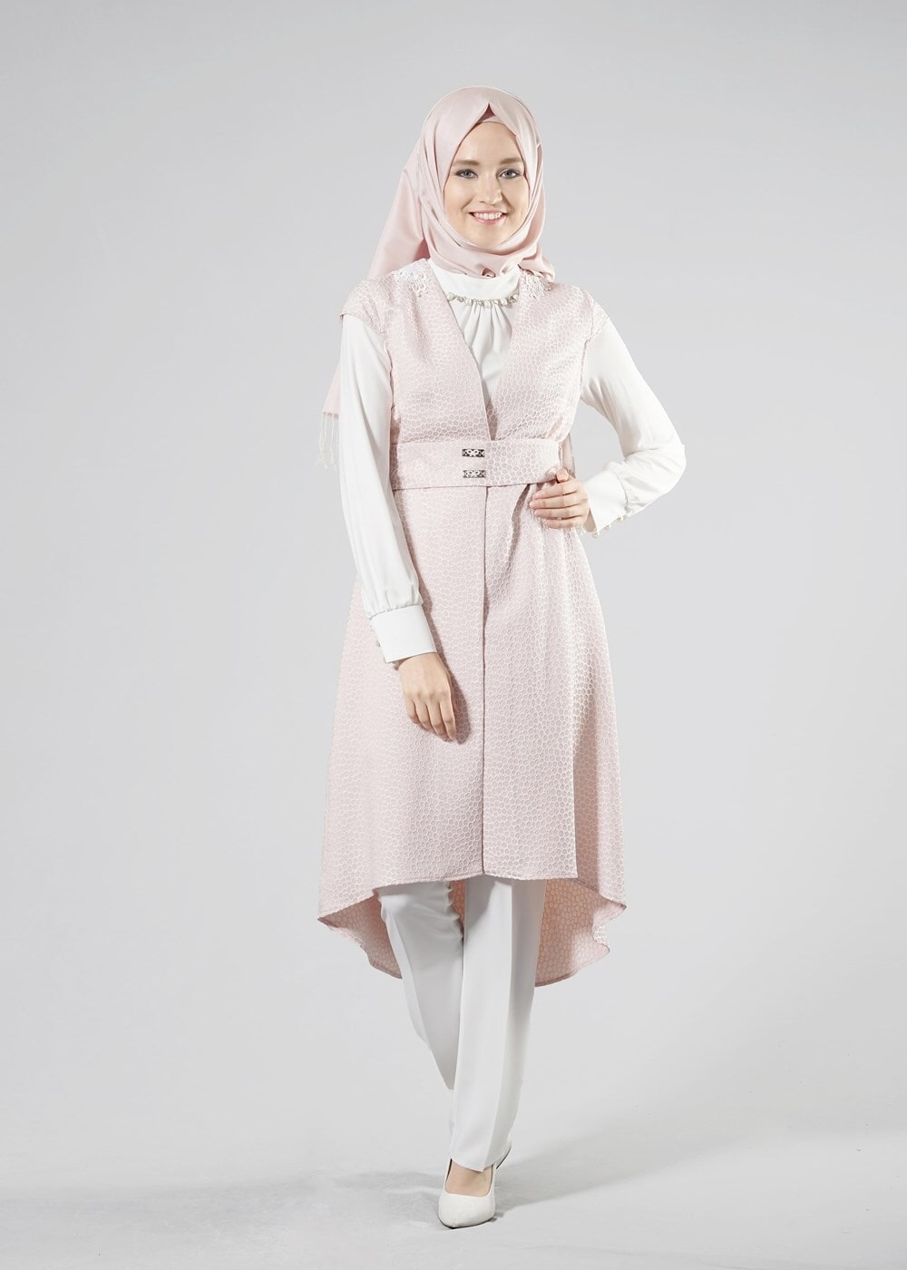 Tesettür giyim PUDRA T 3103P Jakar Tesettür Pnt Tkm-Alv fashion