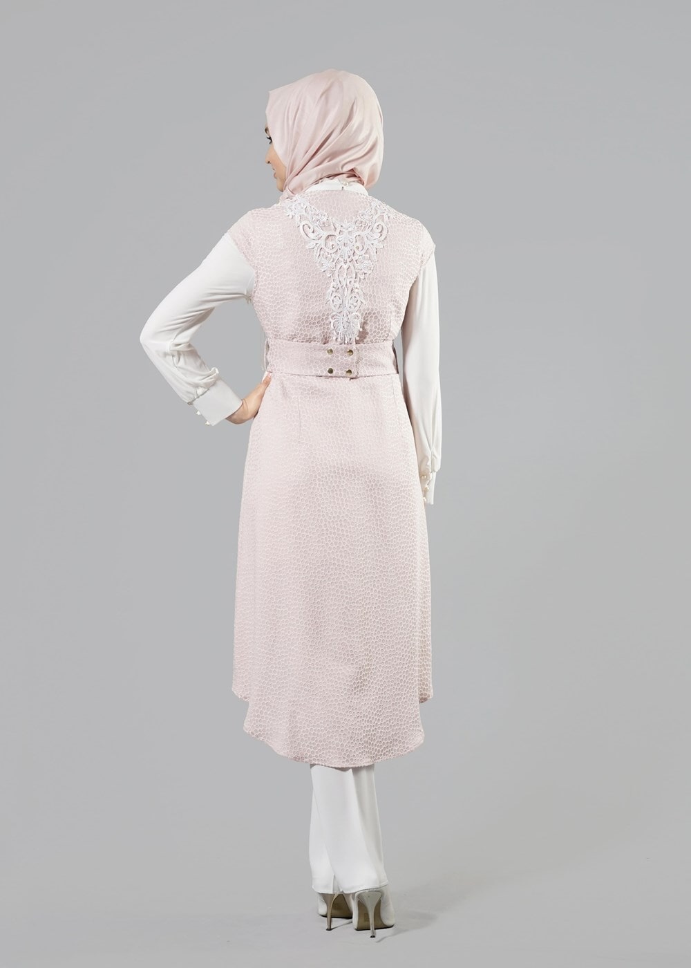 Tesettür giyim PUDRA T 3103P Jakar Tesettür Pnt Tkm-Alv fashion