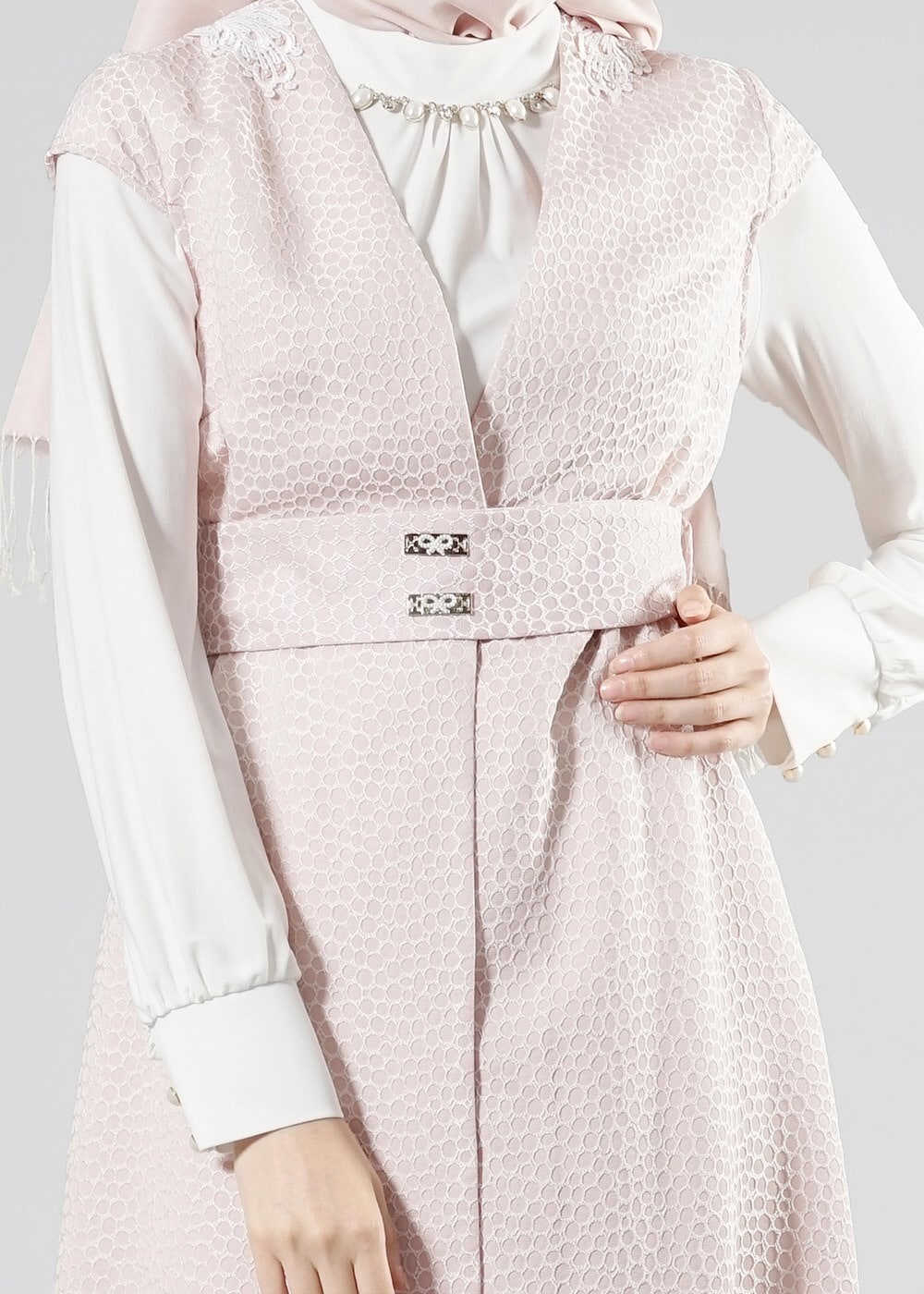 Tesettür giyim PUDRA T 3103P Jakar Tesettür Pnt Tkm-Alv fashion