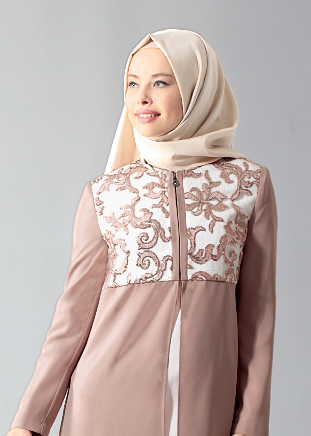 Tesettür giyim KAHVE T 3093P Elite Tesettür 3lü Pnt.Tkm-Alv Fashion
