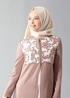 Tesettür giyim KAHVE T 3093P Elite Tesettür 3lü Pnt.Tkm-Alv Fashion