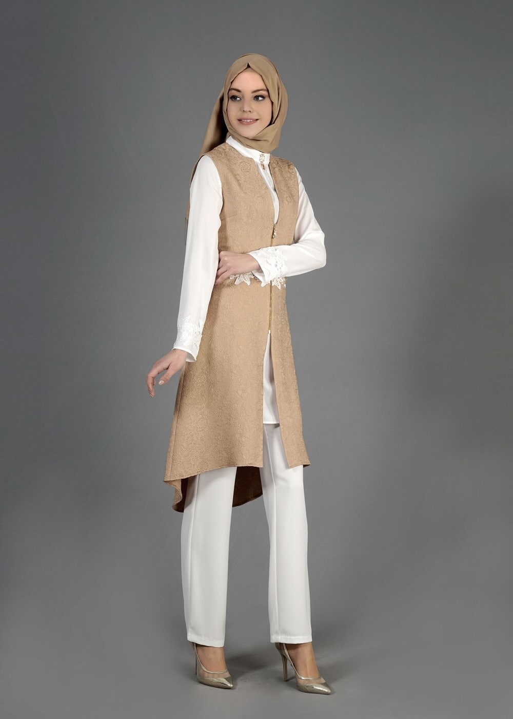 Tesettür giyim ALTIN T 3119P Jakar Tesettür Pnt Tkm-Alv Fashion