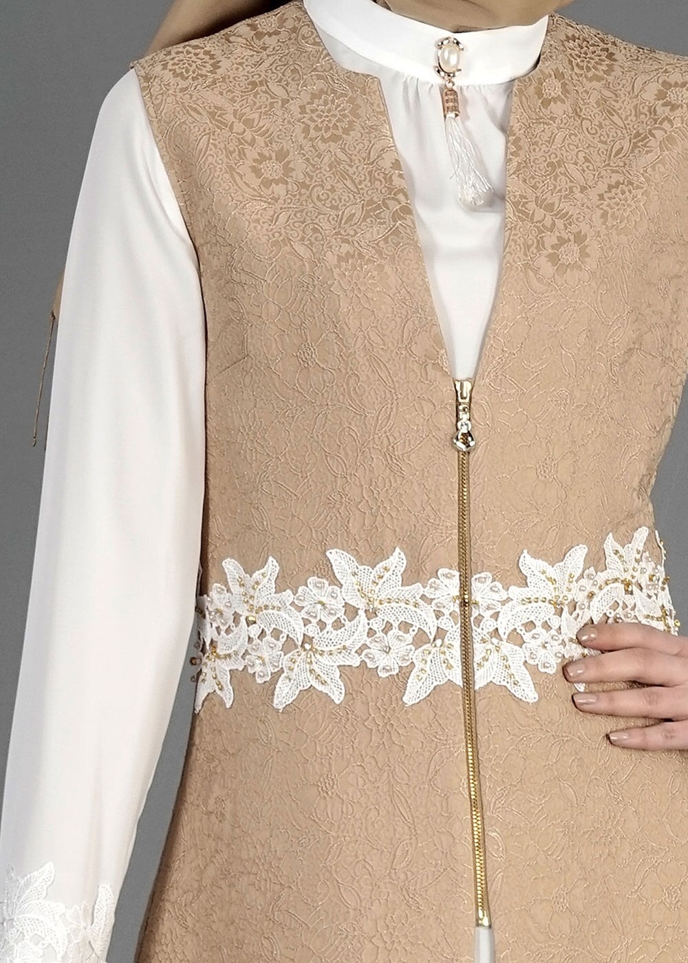 Tesettür giyim ALTIN T 3119P Jakar Tesettür Pnt Tkm-Alv Fashion