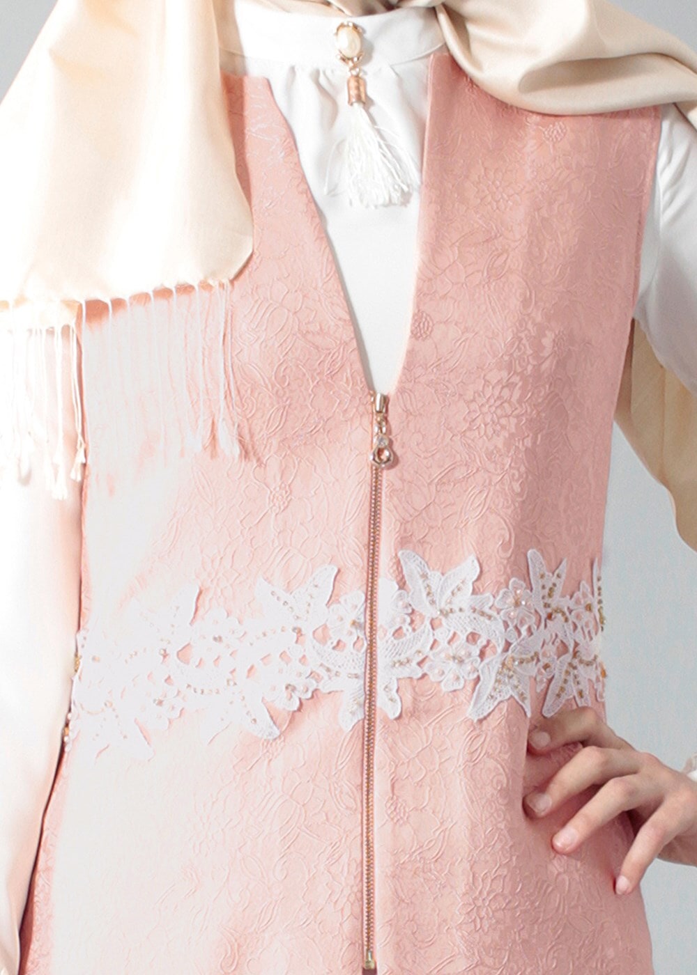 Tesettür giyim PUDRA T 3119P Jakar Tesettür Pnt Tkm-Alv Fashion