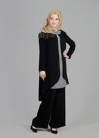 Hijab clothing BLACK T 3124P Como Emp.Tesettür  2Lİ Pnt.Tkm-Alv Fashion