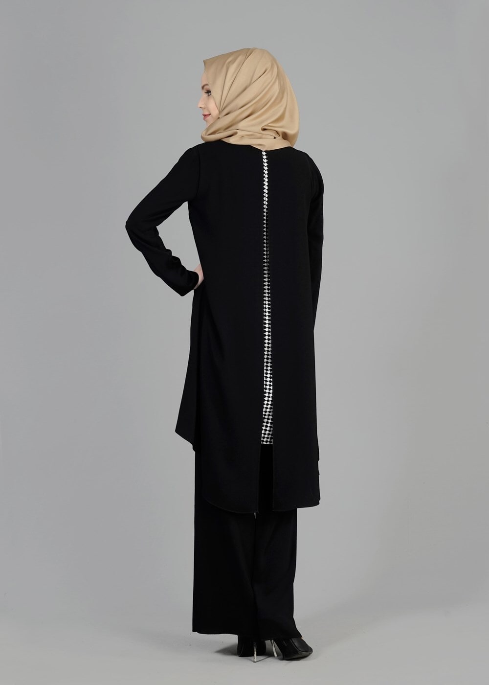 Hijab clothing BLACK T 3124P Como Emp.Tesettür  2Lİ Pnt.Tkm-Alv Fashion