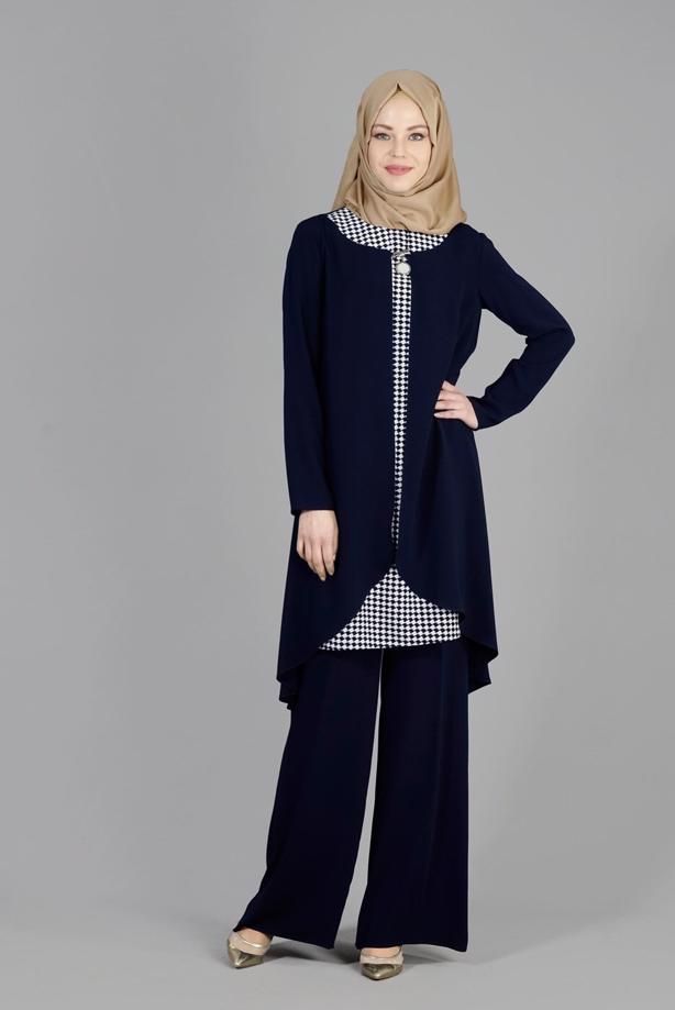 Hijab-Kleidung  T 3124P Como Emp.Tesettür  2Lİ Pnt.Tkm-Alv Fashion - TRENDTESETTÜR