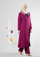 Tesettür giyim FUŞYA T 3129P Farah Tesettür Pnt Tkm-Alv Fashion