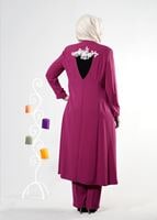 Tesettür giyim FUŞYA T 3129P Farah Tesettür Pnt Tkm-Alv Fashion