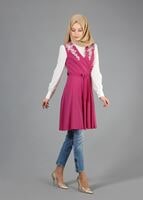 Tesettür giyim FUŞYA T 4723 Sheraton Tesettür Tunik-Alv Fashion