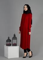 Tesettür giyim BORDO T 4770 Sheraton Tesettür Tunik-Alv Fashion