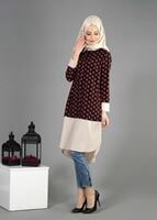 Tesettür giyim SİYAH T 4776 Emp.Crep Tesettür Tunik-Alv Fashion