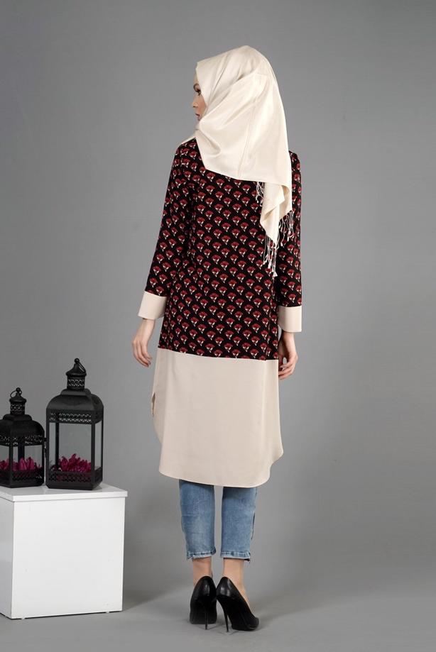 Hijab-Kleidung  T 4776 Emp.Crep Tesettür Tunik-Alv Fashion - TRENDTESETTÜR