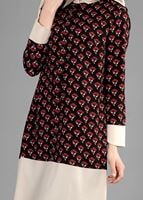 Tesettür giyim SİYAH T 4776 Emp.Crep Tesettür Tunik-Alv Fashion