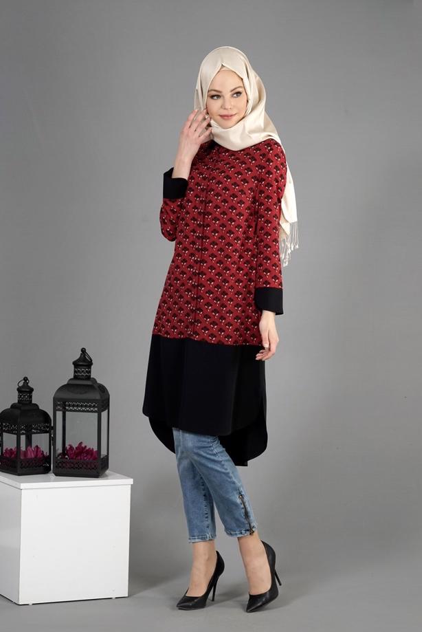 Hijab-Kleidung  T 4776 Emp.Crep Tesettür Tunik-Alv Fashion - TRENDTESETTÜR