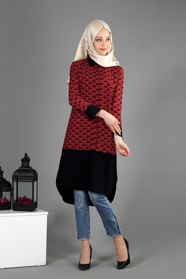 Hijab-Kleidung  T 4776 Emp.Crep Tesettür Tunik-Alv Fashion - TRENDTESETTÜR