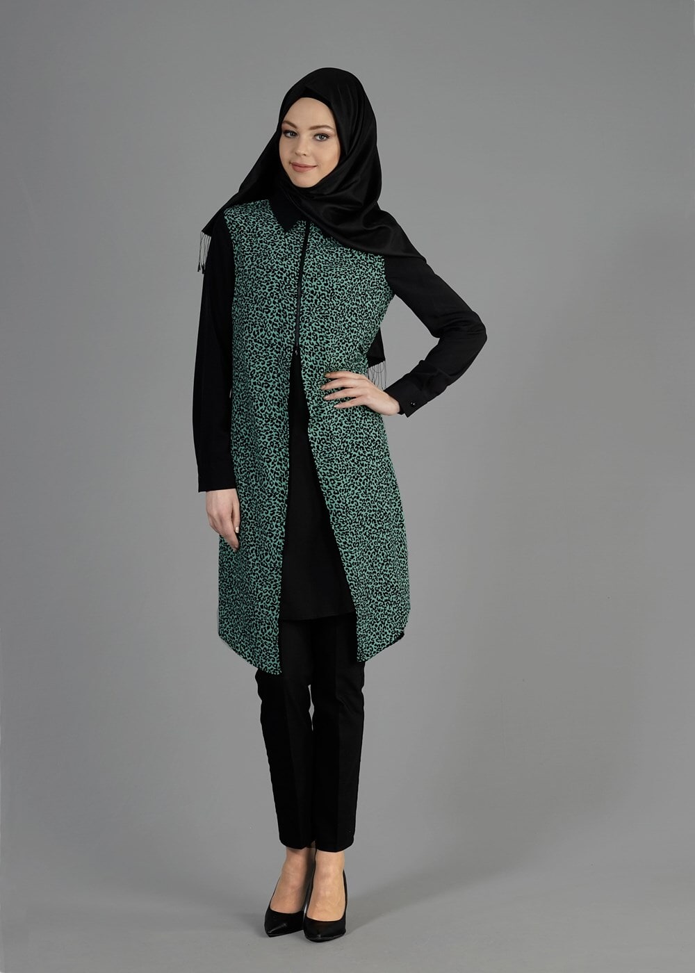 Tesettür giyim YEŞİL T 4813 Pegasus Tesettür Tunik-Alv Fashion