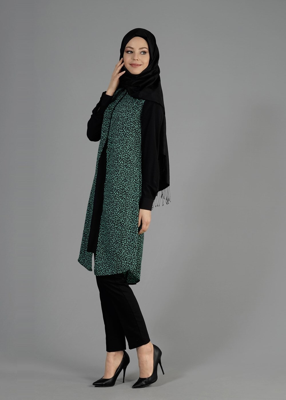 Tesettür giyim YEŞİL T 4813 Pegasus Tesettür Tunik-Alv Fashion